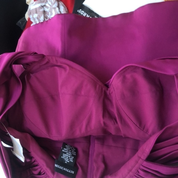 Sutton Studio size 14 pink / magenta satin formal top back zip lightly padded - Picture 13 of 14
